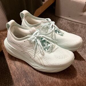 Women's ASICS Mint Green Running Shoes